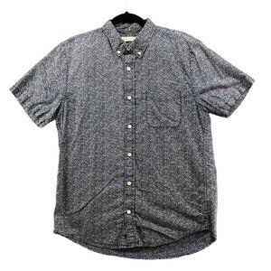 Outerknown Organic Cotton & Hemp Short Sleeve Button Up Shirt Mens Small S Blue